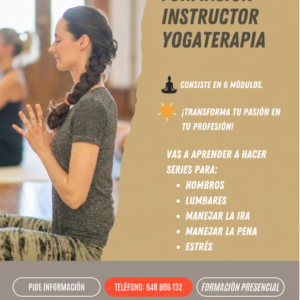 Formación Presencial y Online: Curso de monitor de yogaterapia (100 horas) con Diploma